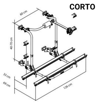 Thule Essential corto disegno tecnico misure