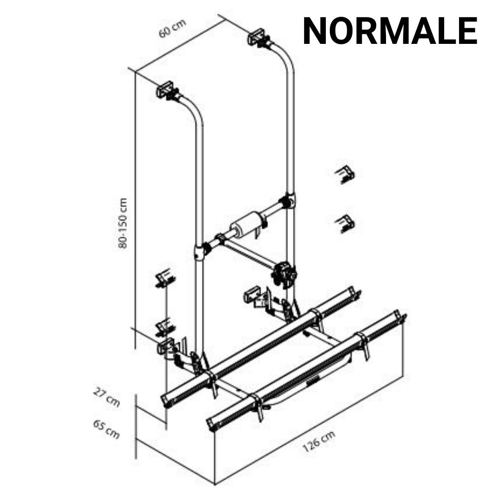 Thule Essential normale disegno tecnico misure