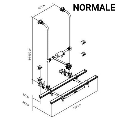 Thule Essential normale disegno tecnico misure