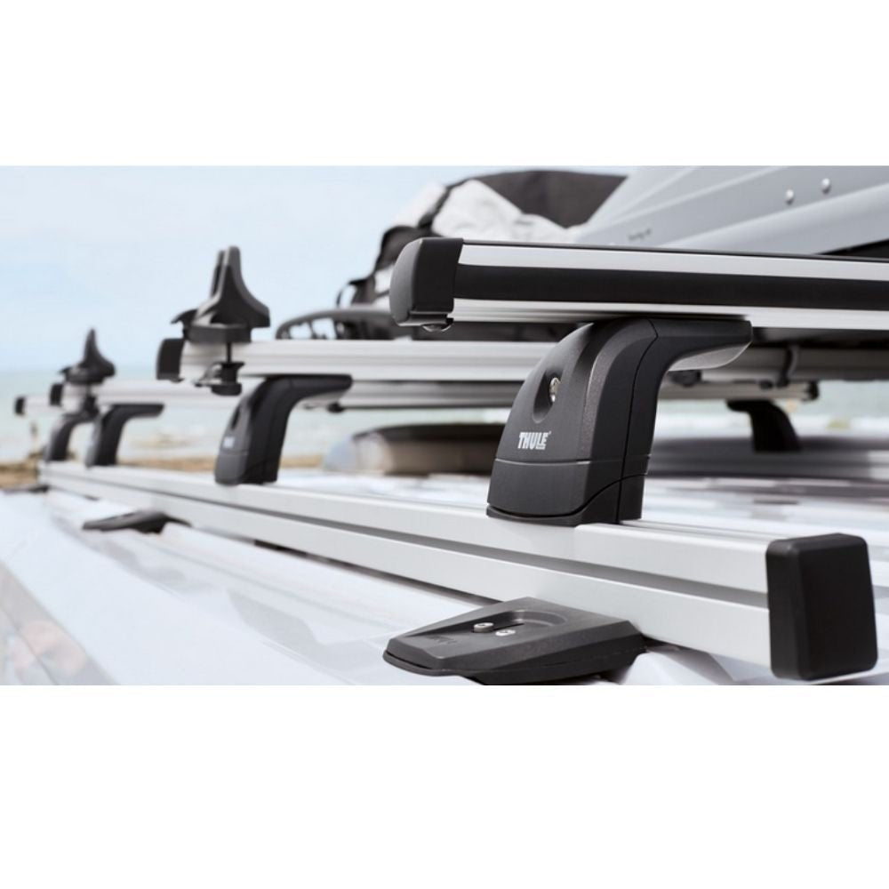 Thule ProBar Flex barre portapacchi tetto furgone Ducato in uso dettaglio