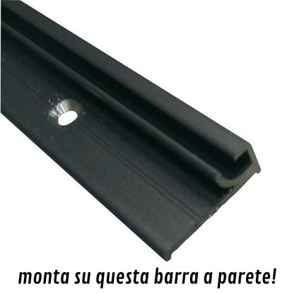 barra fissaggio parete Polyplastic F23 nere