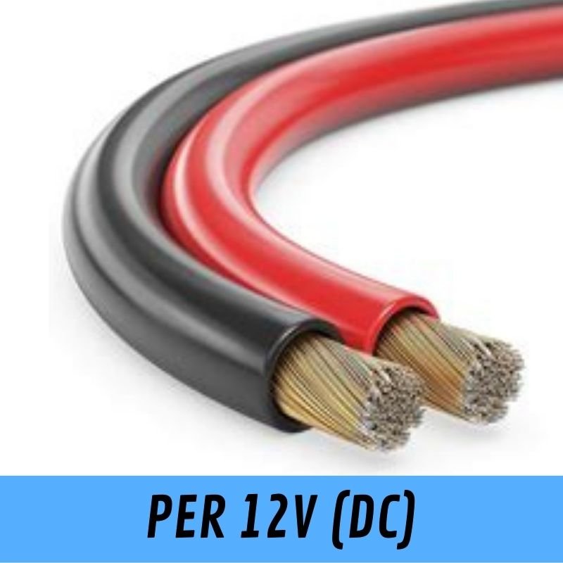 CAVI ELETTRICI 12V - ROSSO & NERO