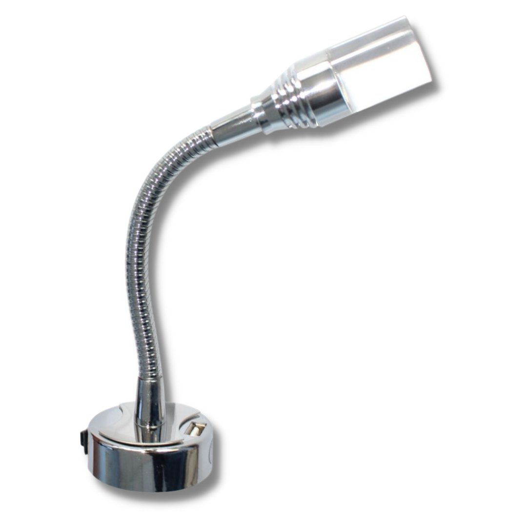 FARETTO FLESSIBILE BASE STRETTA CON PRESA USB 
