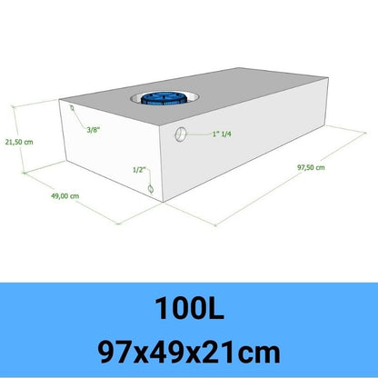 serbatoio acqua camper 100L 97x49x21cm