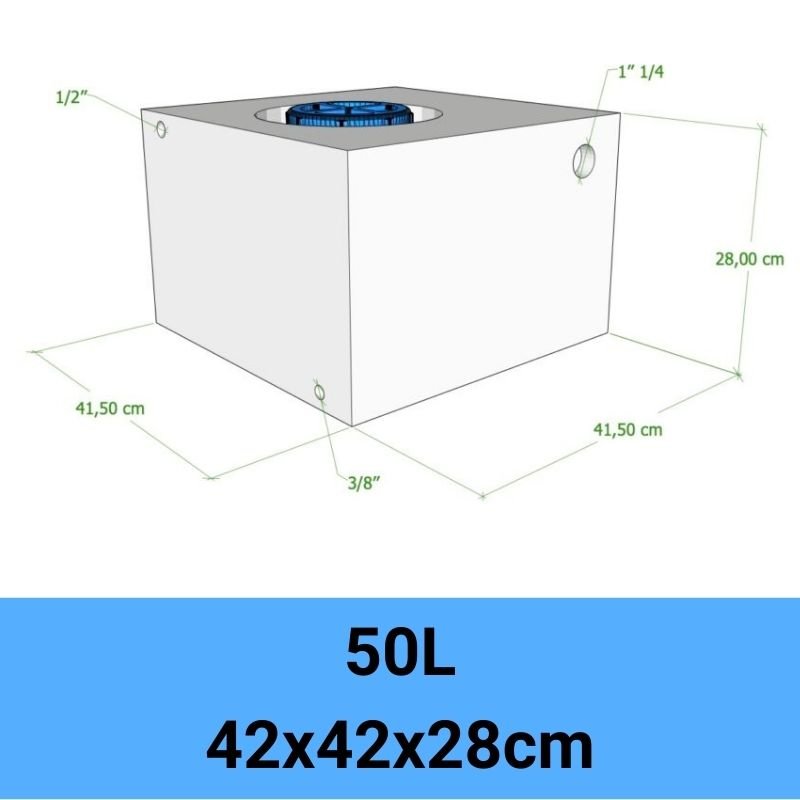 serbatoio acqua camper 50L 42x42x28cm