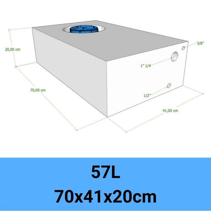 serbatoio acqua camper 57L 70x41x20cm
