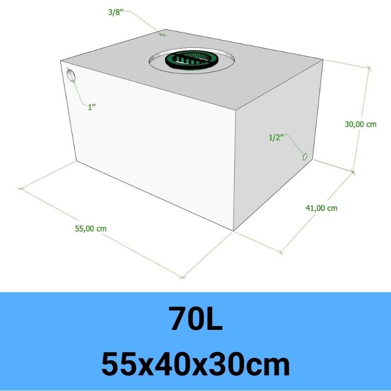 serbatoio acqua camper 70L 55x40x30cm
