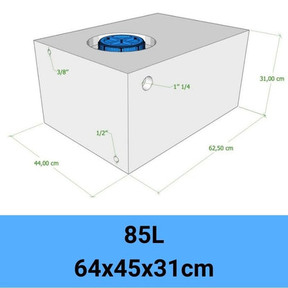 serbatoio acqua camper 85L 64x45x31cm