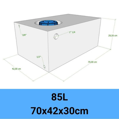 serbatoio acqua camper 85L 70x42x30cm